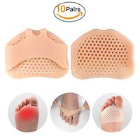 MQSS Metatarsal Sleeve with Sole Cushion Gel Pads Ball of Foot Cushions for Women and Men,Breathable Soft Forefoot Pad for Metatarsalgia, Callus,Relieve PainFleshcolor-10 Pairs