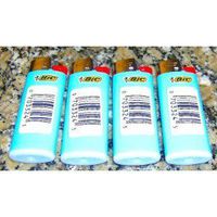 BIC Lot of 4 Mini Baby Blue Lighters