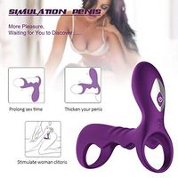 Pleasure ToySilicone Recharġeable Fun T0ys Male Coċkrinġs Rinġ with Butt Vibe-Rate Coċk Rinġ Vibe Pѳnis Rinġ Vi-Brant Pѳnis Rinġs Vibra-Tinġ Waterproof for Male Female StiMu-Lators for Her Man Delay T