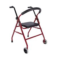 HYXQY-ZY Aluminum Rolling Walker for The Elderly | Folding Walker with Seats and Wheels | Handicap Mobile Assisted Walking Frame | Lightweight Non-Slip Stable|Adjustable