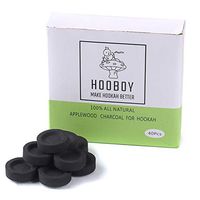 Instant Light Hookah Shisha Charcoal,Charcoal Tablets for Incense-1 Box, 4 Rolls, 40 Tablets