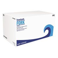 Boardwalk FORKHW Heavyweight Polystyrene Cutlery, Fork, White (Case of 1000)