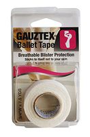 Gauztex® Sports Toe Tape – Ballet – Self-Adhesive Breathable Gauze – Flexible, Sweatproof Blister Protection (1 Roll), ¾" x 7 ½ yds, White