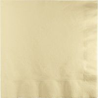 Creative Converting Paper Napkins, 3-Ply Dinner Size, Ivory Color, 25-Count Packages (Pack of 5)
