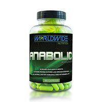 Worldwide Nutrition Anabolic Accelerator Supplement - Muscle Growth, Strength, Recovery, Power - Plant-Based, Workout Performance Enhancer - Cortisol Blocker, Metabolism Booster - 180 Capsules