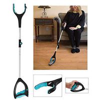 AWZSDF Grab It | Ratcheting, Grabber, Reaching Aid, Grabbing, Reaching, Pick Up Tool | Rotating Grip, Lift Up to 5 lbs, LED Light, Built in Magnet and Jewelry Hook