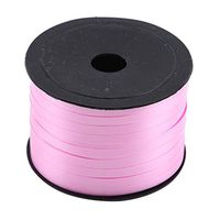 Yunzee Solid Color Satin Ribbon,Poly Crimped Curling Ribbon Total 100 Yds Per Package,Pink