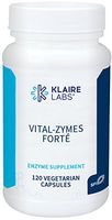 Klaire Labs Vital-Zymes Forte - Hypoallergenic Blend of Microbial & Plant Digestive Enzymes with Bromelain to Help Breakdown of Proteins, Fats, Carbs, Sugars, Fibers, Gluten & Casein (120 Capsules)