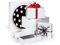 WHITE GLOSS Gift Box Assortment100 boxes - 8 sizes (1 unit, 100 pack per unit.)