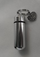 Pocket Pill Holder Keychain with Heart Shaped American Flag