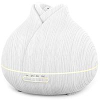 ASAKUKI Premium Essential Oil Diffuser, 400ml Aromatherapy Oil Diffuser with Cool Mist, Waterless Auto Shut-Off Humidifier and 7 Color LED Night Lights for Home Office Baby