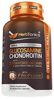 Glucosamine Chondroitin MSM with Clinically Proven Tetrahydrocurcumin Also Turmeric Curcumin, Boswellia - Joint Pain Relief Support Supplement - Anti-Inflammatory for Men & Women 90 Vegan Capsules