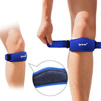 IPOW 2 Pack Thickened Pad & Wide Patella Knee Strap, Pain Relief Patellar Tendon Support, Adjustable Brace Band for Basketball, Running, Jumpers Knee, Volleyball, Tendonitis, Arthritis