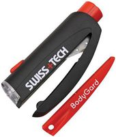 Swiss+Tech BodyGard Auto Emergency Escape Tool with Glass Breaker, Seat Belt Cutter, Black w/Red Trim, 3-in-1, Pack of 1