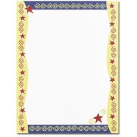Masterpiece Red Stars & Swirls Letterhead - 8.5 x 11 - 100 Sheets by Masterpiece Studios