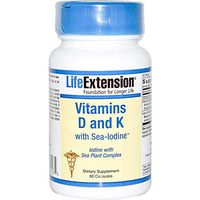 Life Extension - Vitamins D and K with Sea-Iodine, 60 Capsules