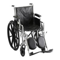 Nova MedicalProducts Healthcare 16" Steel Wheelchair with Desk arms and Elevating Leg Rests