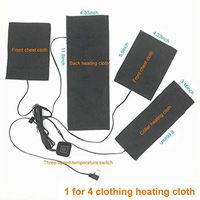 anne210 4 in 1 USB Electric Heating Pads Vest for DIY Warm Vest Clothes 3 Gear Adjustable