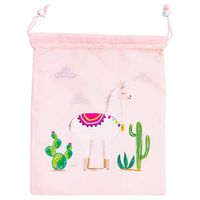 Llama Drawstring Party Favor Bags for Kids (12 x 10 in, 12 Pack)
