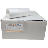 PlasticMill 50-60 Gallon Garbage Bags, High Density: Clear, 12 Micron, 36x60, 200 Bags.