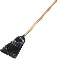 Carlisle 4168003 Synthetic Corn Maid/Parlor Broom with Wood Handle, Polypropylene Bristles, 55" Overall Length, Black (Case of 12)