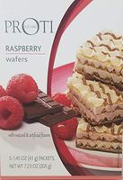 Proti Fit High Protein Wafer Bar - Raspberry (5 Servings/Box) - Trans Fat Free, Aspartame Free, Cholesterol Free