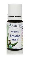 AMRITA Aromatherapy: Breath Easy Synergy Essential Oil Blend - USDA Certified Organic Essential Oil Blend of Citronella Nardus, Siberian Fir, Sweet Eucalyptus Globulus - Pure & Undiluted -Size: 60ML