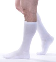 Allegro Unisex 10-15 mmHg Cushioned 196 Walking Sock (White) Large