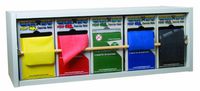 FEI 10-5111 Can-Do Dispense-a-Band Exercise Band Rack, Wood, 5 Rolls, 40" Length, 5" Width, 12" Height
