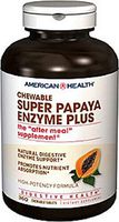 American Health Super Papaya Enzyme Plus Chewable Tablets, Natural Papaya Flavor, 2 Pack - Promotes Digestion & Nutrient Absorption, Contains Papain & Other Enzymes - 360 Count, 240 Total Servings