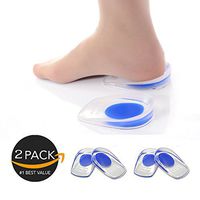 Chanan Silicone Gel Heel Cups Plantar Fasciitis Inserts - 2 Pair Relieve Heel Pain, Bone Spur and Provides Heel Shock Absorber - 4 Pieces (Shoe Size: Men's 5-9 / Women's 5.5-9.5) (Men's)