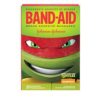 Band-Aid Brand Adhesive Bandages, Nickelodeon Teenage Mutant Ninja Turtles, Assorted Sizes, 20 ct, Pack of 6