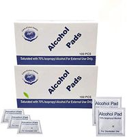Alcohol Prep Pads Sterile, Disposable Wet Wipes Antiseptic Sanitizer Pads, Hand Moist Wipes Cleanser for Skin Nail, Computer, Mobile Phone, Digital Camera, Notebook 200 Count (2 Box of 200 Single)