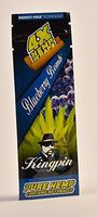 24 Total Natural Kingpin Hemp Wraps Blueberry Bomb Flavor (6 Packs of 4) Made of Pure Hemp Non Tobacco + Limited Edition Beamer Smoke Sticker