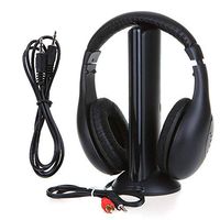 Wireless Headphones RF High-Fidelity with Monitoring+FM Radio for PC TV Net Chat MH2001 5-in-1 Hi-Fi S-XBS Wireless Headphone