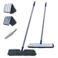 RMXMY Household 2 in 1 Double-Sided 16.8 Microfiber mop with Long Handle Magic mop with Two Freely Replaceable Multi-Purpose mop Head