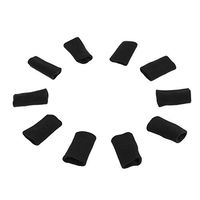 Healifty 10 pcs Elastic Finger Sleeves Breathable Finger Sleeves Support Finger Compression Sleeve Finger wrap (Black)