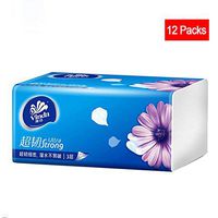 3-Ply Facial Tissue, Soft Facial Paper, 130 Tissues per Pack, Household Kleenex Toilet Paper, Soft Skin-Friendly Paper Towels (white A, 12 Packs)