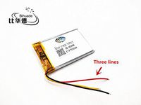 BIHUADE 3 line 3.7V 403450 750MAH Lithium Polymer Li-Po Rechargeable Battery for DIY Mp3 MP4 MP5 GPS