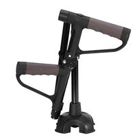 Walking Stick,Retractable Collapsible Anti-slip Double Cushioned T-handle Cane Portable Flexible Durable Walking Aid with LED Light for Old Man