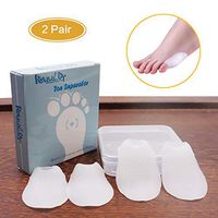 Revival.Dr Little Toe Guard, Pinky Toe Protector Bunion Corrector, Toe Separator, Pack of 4 Soft Silicone Elastic Care Pads, Cushion Sleeve Splint (white)