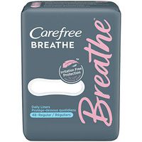 Carefree Breathe Panty Liners, Irritation-Free Protection, Individually Wrapped, Pack of 4, 192 Count