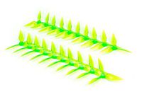 UUmart Kingkong 5051 3-Blade Propellers (10 Pairs, 10CW, 10CCW) Clear Green for Drone Racing,Mini Multi-Rotor, Quadcopters
