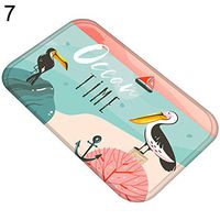 Super1798 Fresh Starfish Mermaid Hallway Bathroom Door Mat Entrance Rug Anti-slip Carpet-7#