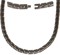 Elegant Titanium Magnetic Therapy Necklace Pain Relief for Neck Arthritis Migraine Headaches Shoulders and Back (Gunmetal Gray)