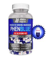 PHENBLUE Ultra Fat-Fighting Support with Energy Boost 120 White Blue Capsules - Premium Diet Pills