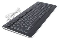 Genuine Dell U986M SK-8165 Sleek Slim USB Wired XPS Desktop DT Black White Trim Matching Multimedia 104-Keys English US Keyboard Model Number: SK-8165 Part Number: U986M