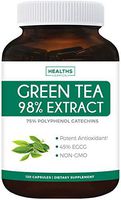 Green Tea 98% Extract with EGCG - 120 Capsules (Non-GMO) for Weight Loss & Metabolism Boost - Natural Diet Pills - Leaf Polyphenol Catechins - Antioxidant Supplement - 1000mg (500mg per Capsule)