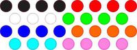 StickerTalk Solid Colors Home Key Button Dots, 1 Sheet of 30 Stickers.375 inches Diameter