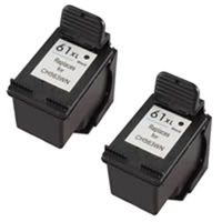 Amsahr 61XLBK(CH563WN) Remanufactured Replacement HP Ink Cartridges for Select Printers/Faxes with 2 Black Cartridges